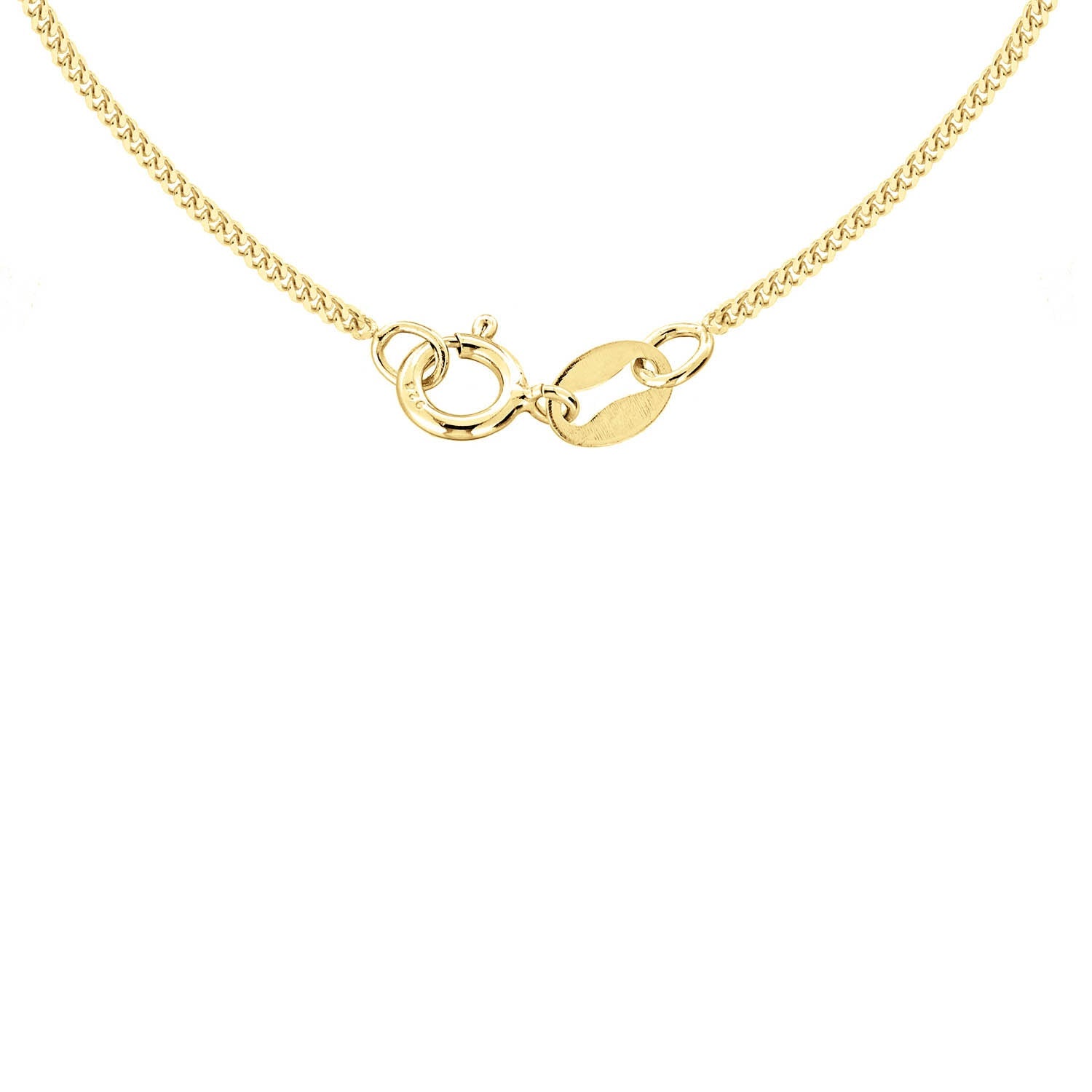 9ct Yellow Gold 30 Diamond Cut Adjustable Curb Chain 46cm-51cm