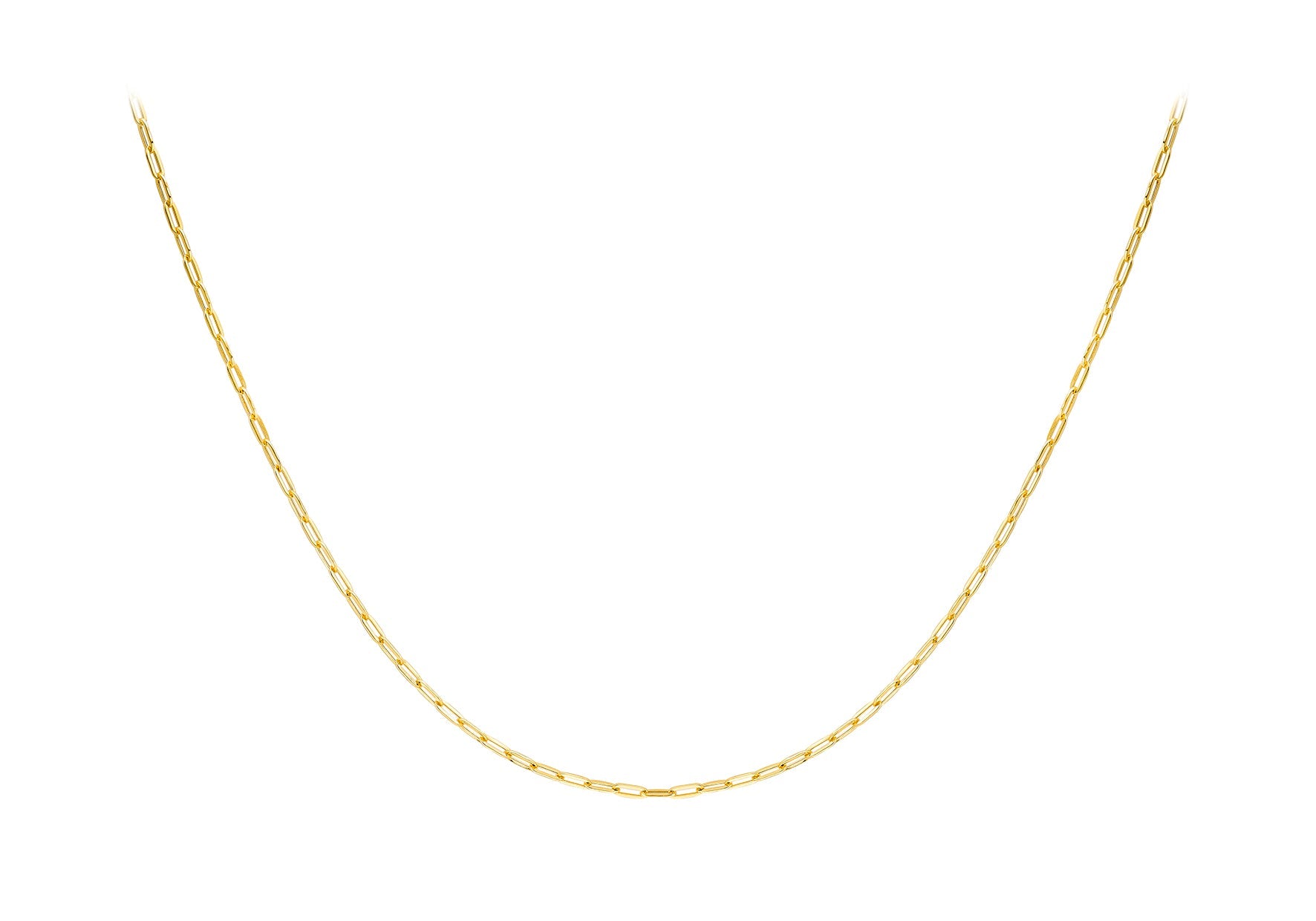 9ct Yellow Gold Paper Chain Necklace 50 cm