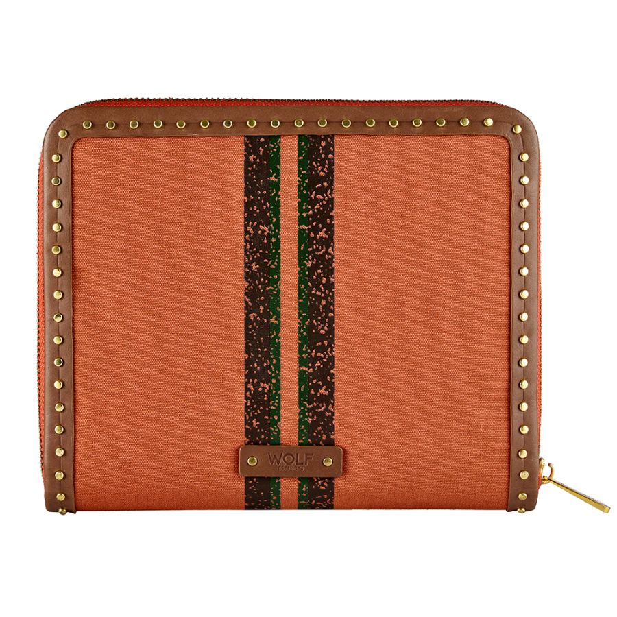 Wolf Ida Travel Zip Jewellery Portfolio Orange