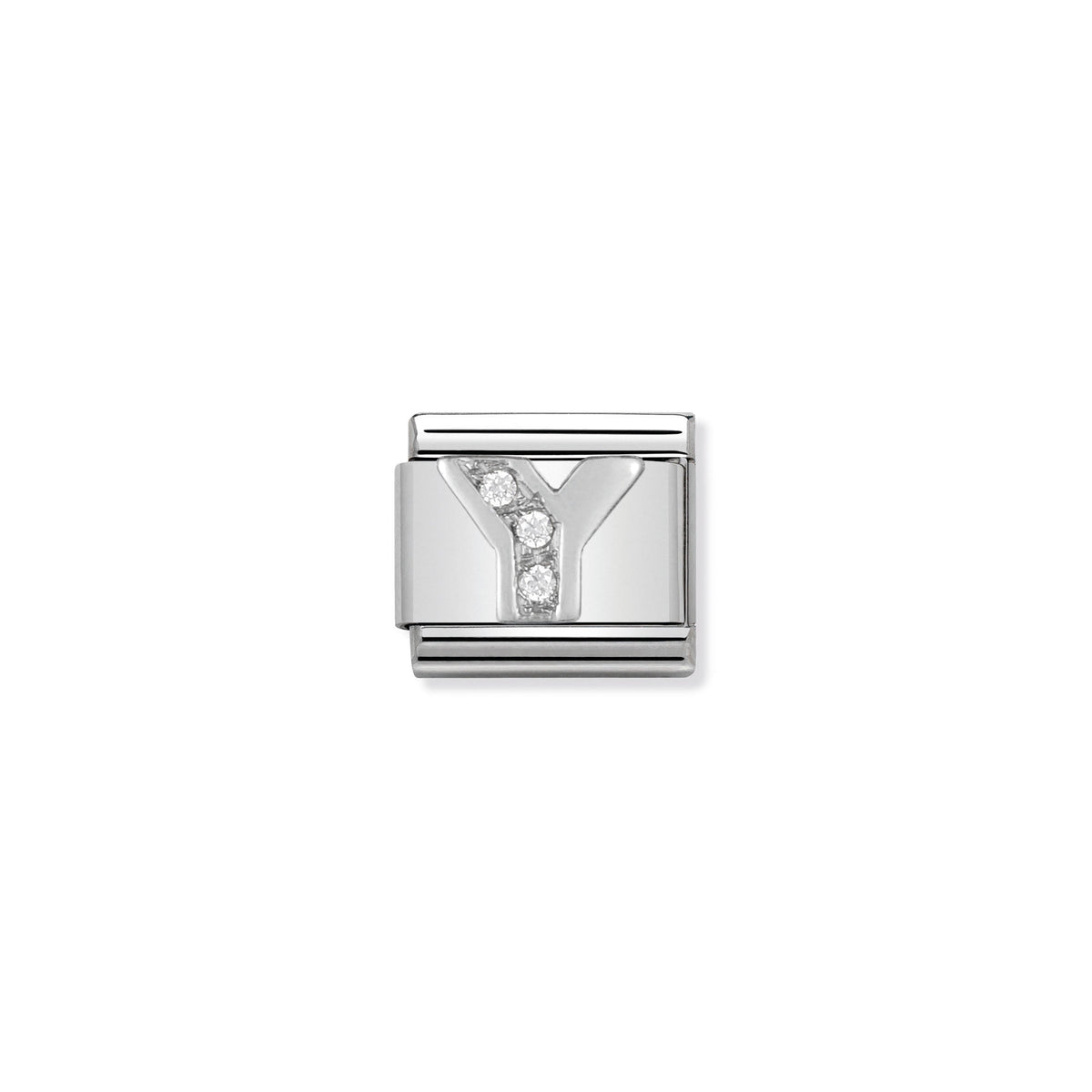 NOMINATION Composable Classic Link 330301/25 Letter Y with Cubic Zirconia in 925 Silver