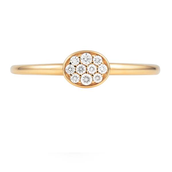 Oval brilliant cut diamond proposal ring