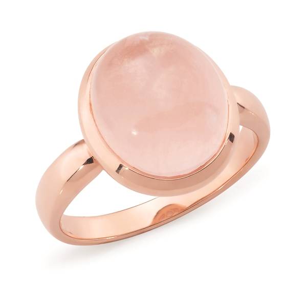 Rose quartz dress ring