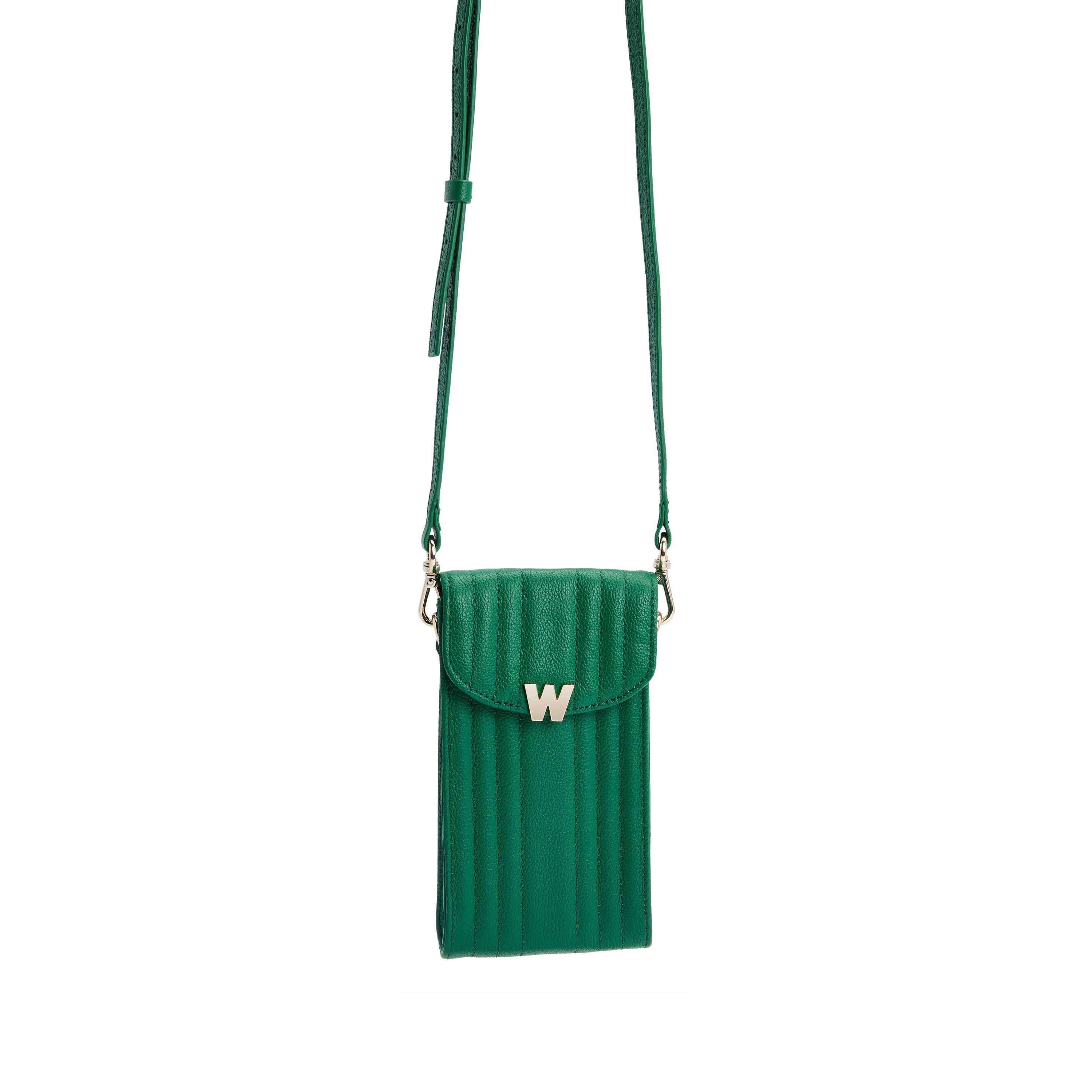 Wolf Mimi Phone Case with Wristlet & Lanyard Green