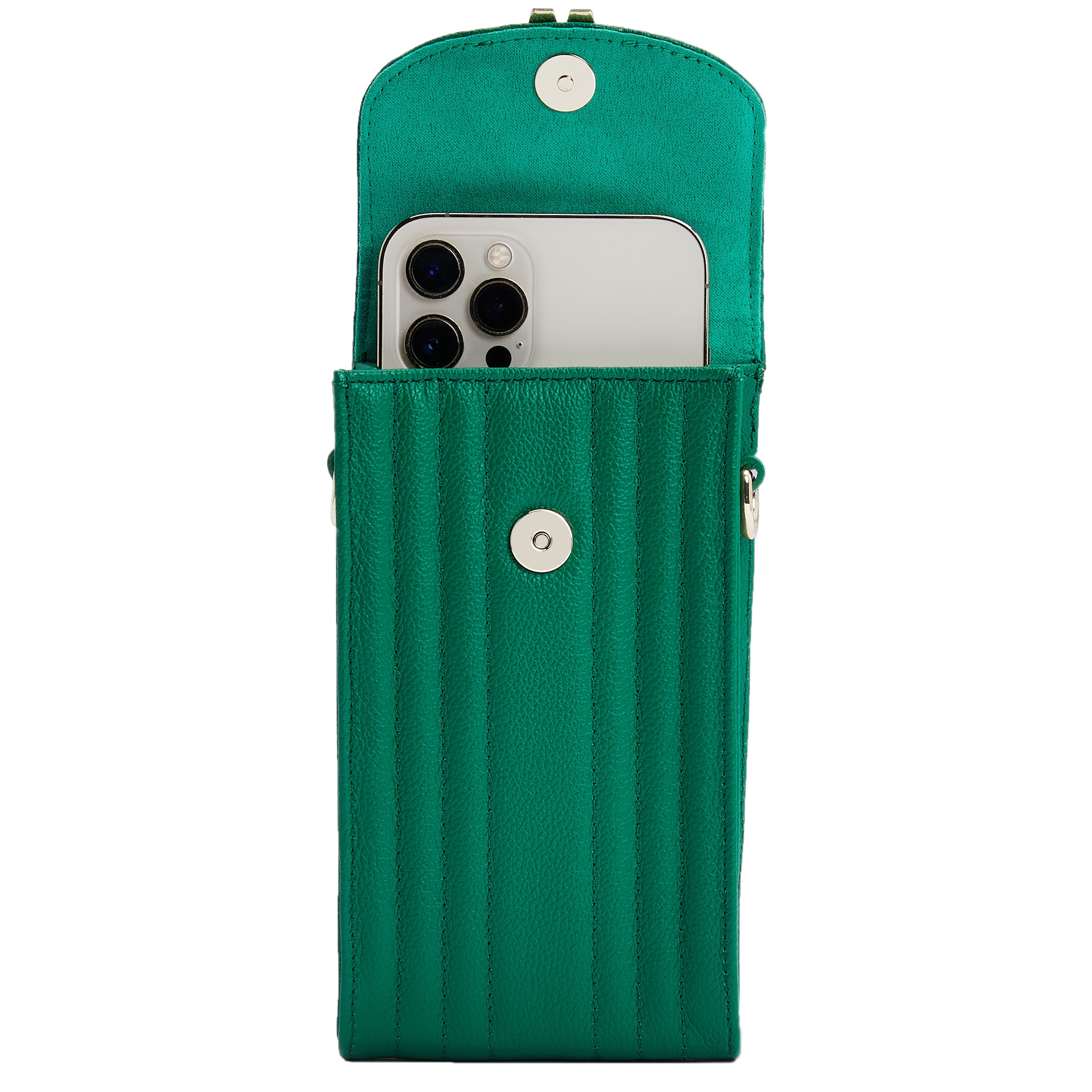 Wolf Mimi Phone Case with Wristlet & Lanyard Green