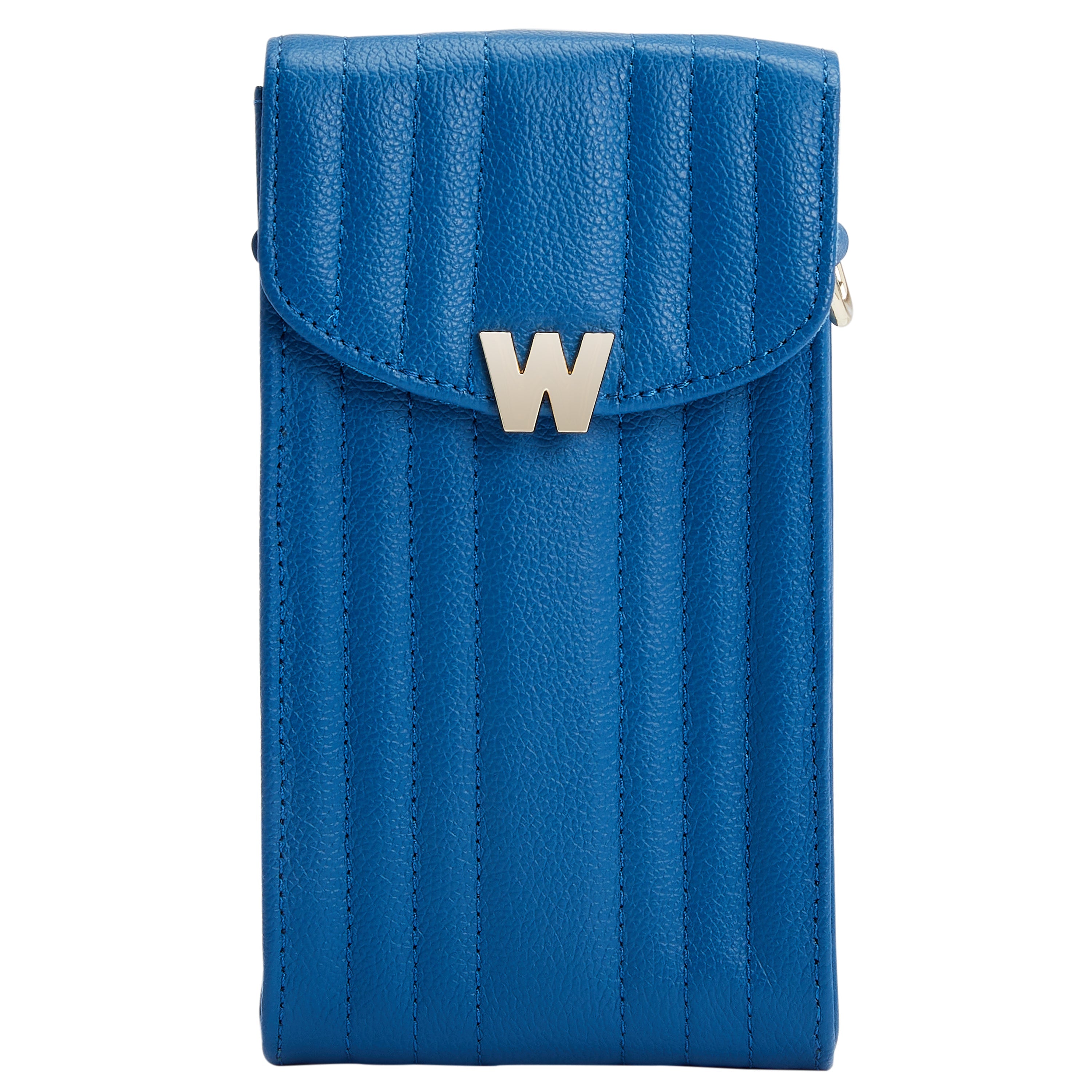 Wolf Mimi Phone Case with Wristlet & Lanyard Blue