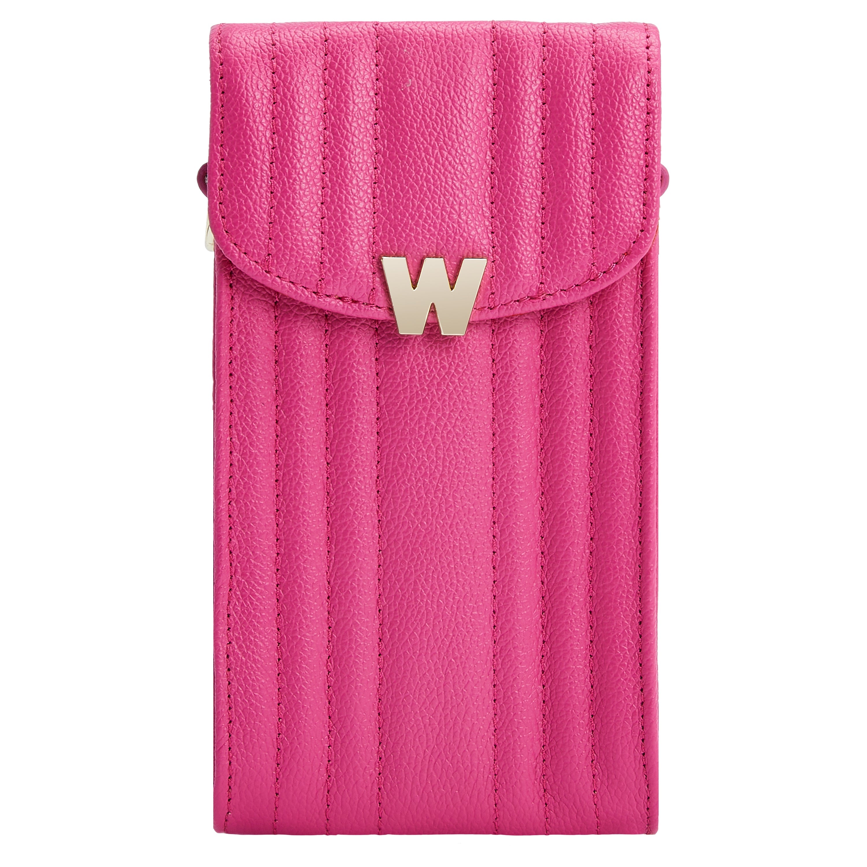 Wolf Mimi Phone Case with Wristlet & Lanyard Pink
