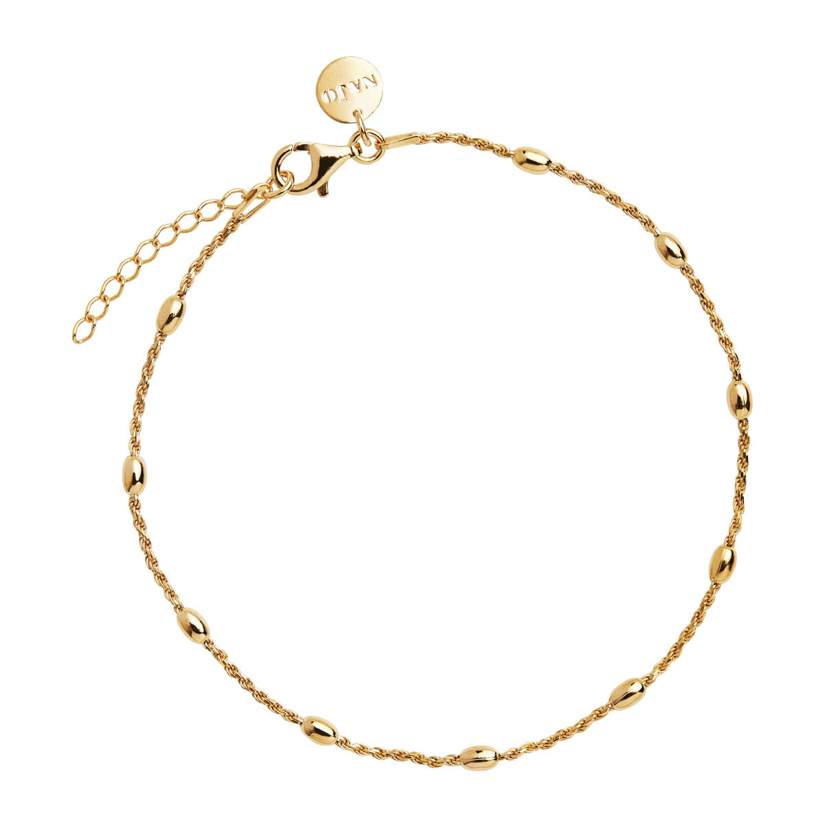 NAJO Cassiopeia Yellow Gold Anklet  (23cm+ext)