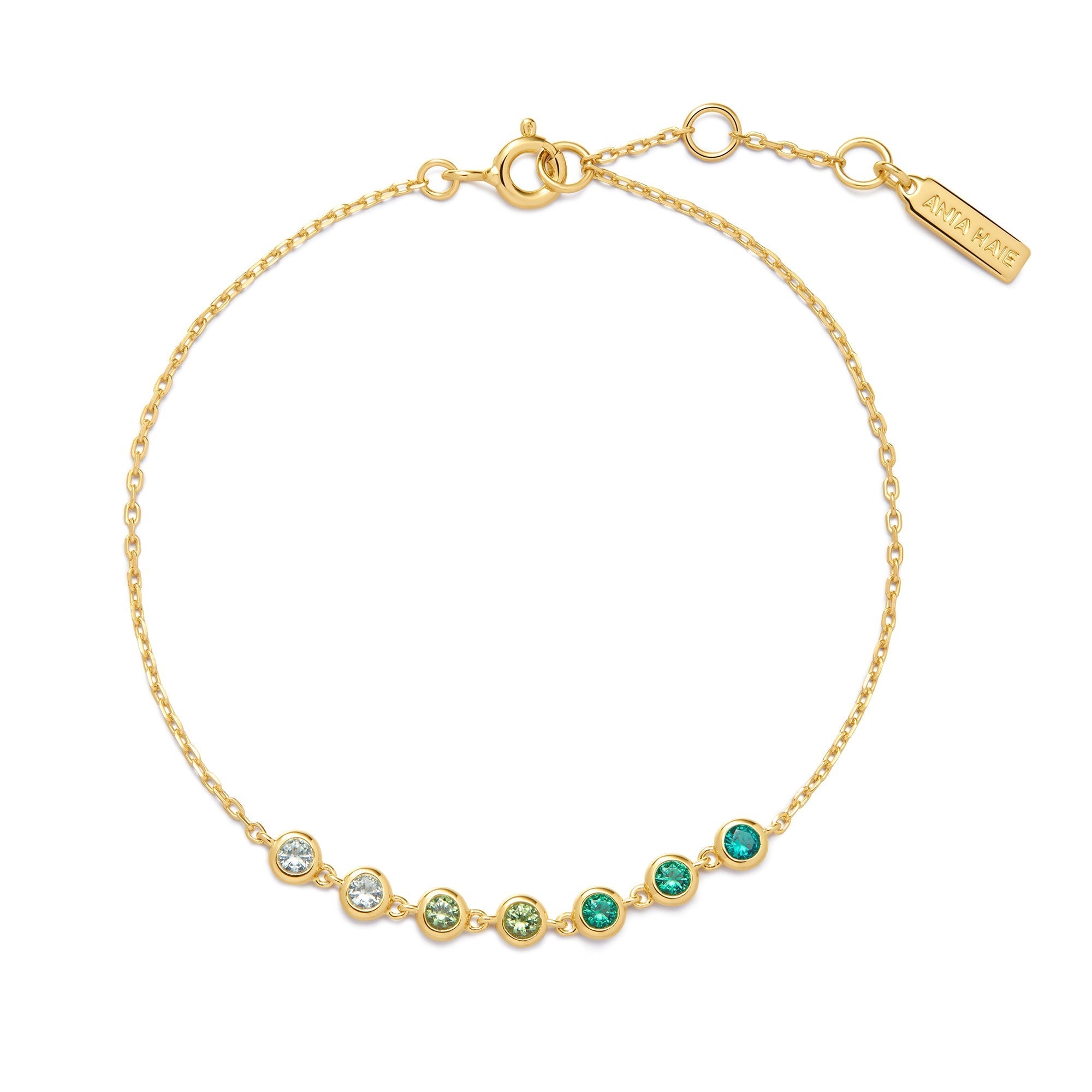 Ania Haie Gold Green Station Bracelet