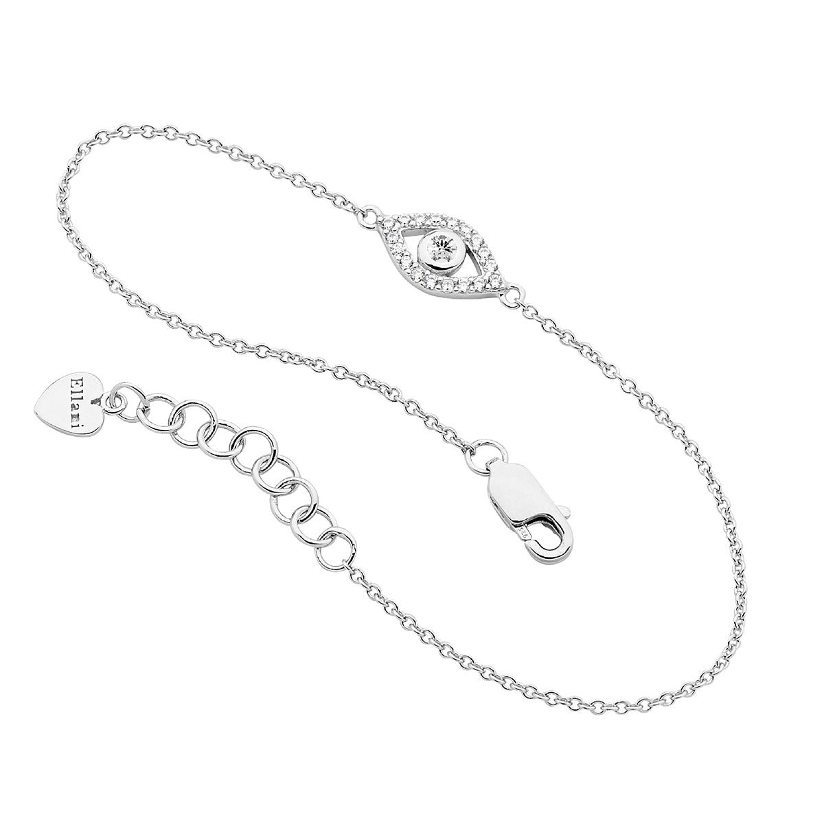 Sterling Silver Evil Eye Bracelet