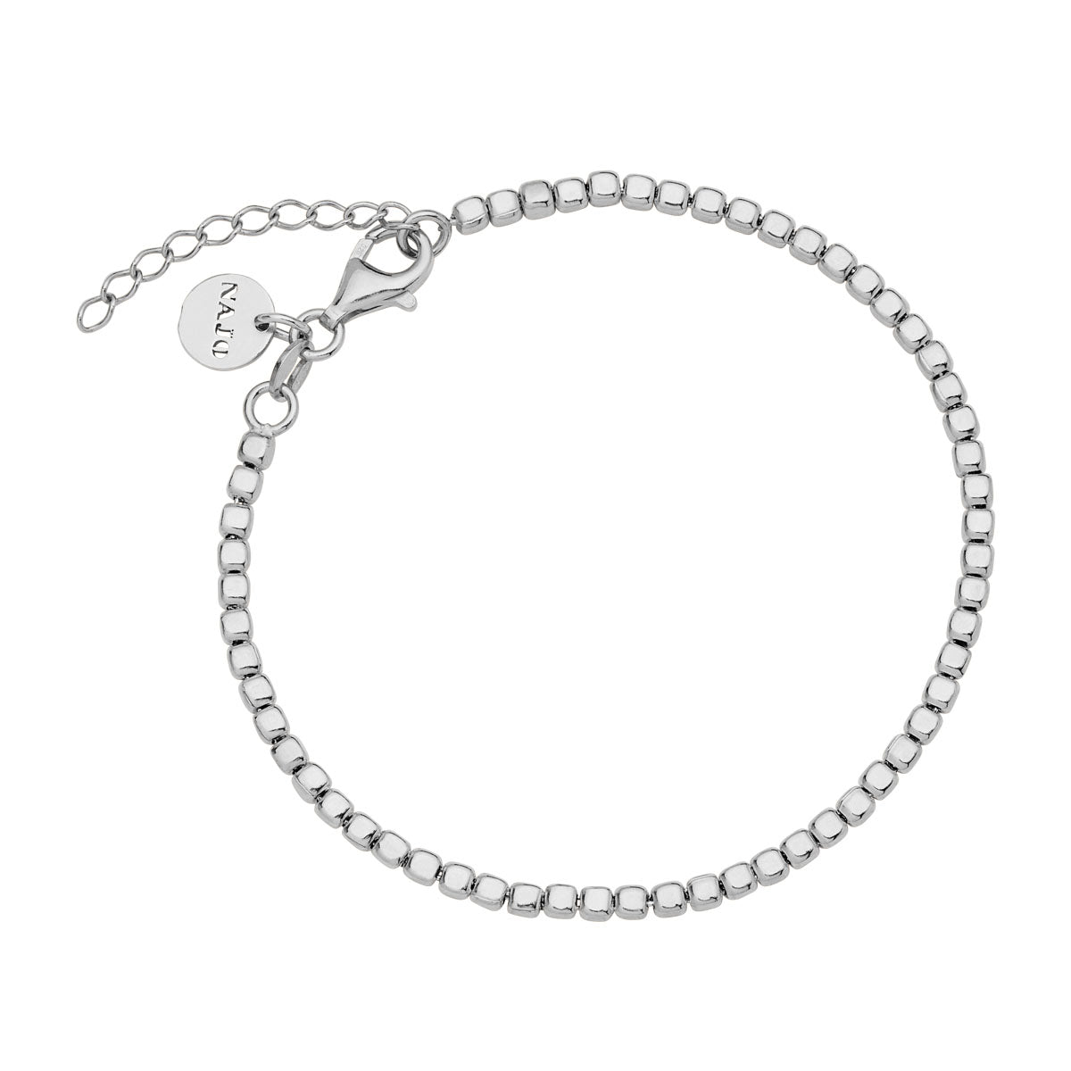 NAJO Quadrille Silver Bracelet (18.5cm+ext)