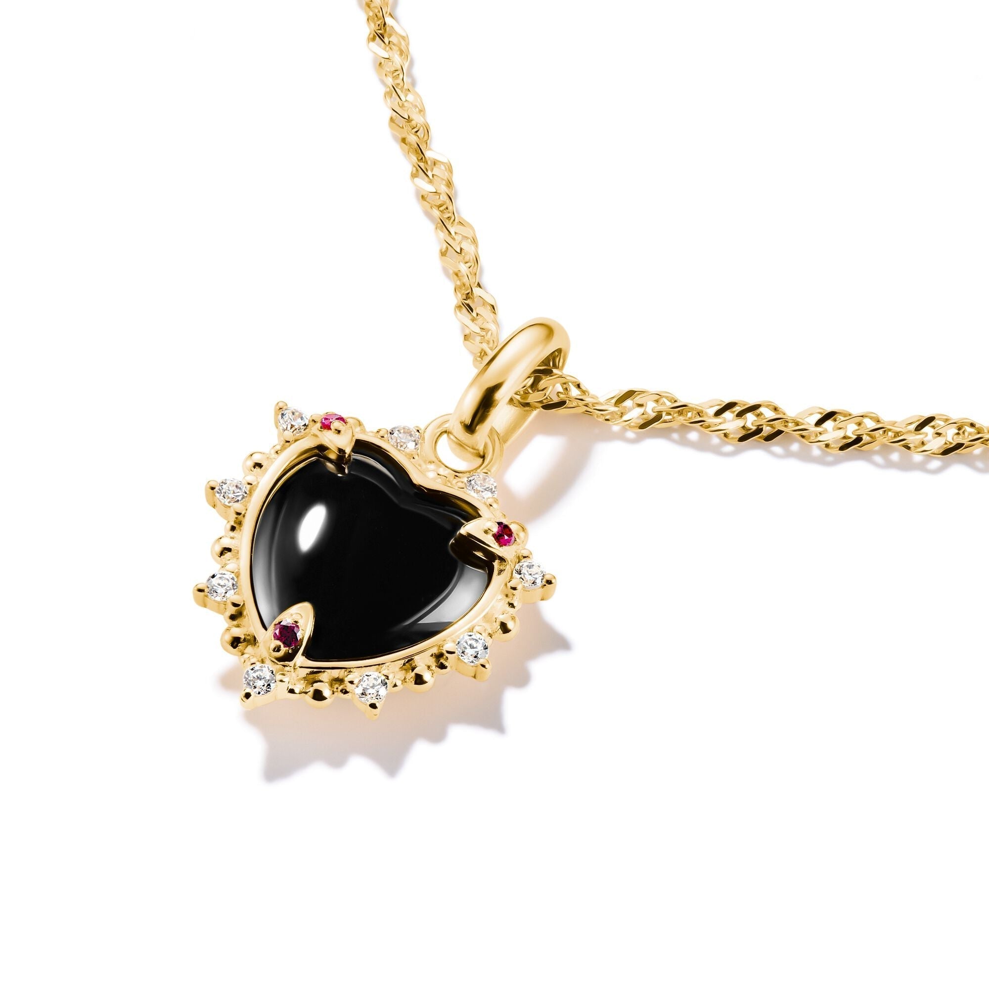 THOMAS SABO Connect Charm black vintage heart Gold
