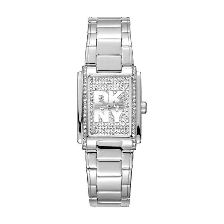 DKNY Logo Silver Stainless Steel 23x30mm Watch