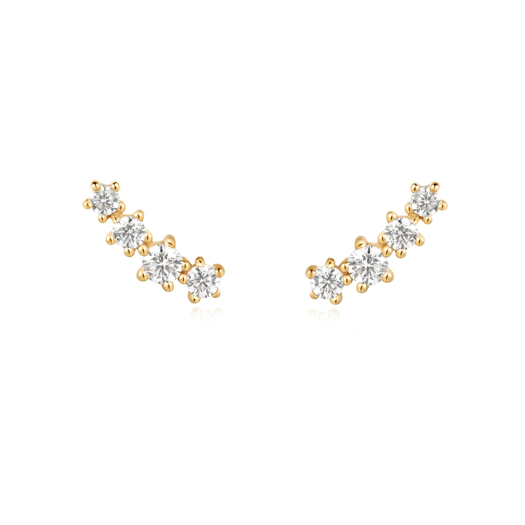 Ania Haie Gold Sparkle Climber Studs