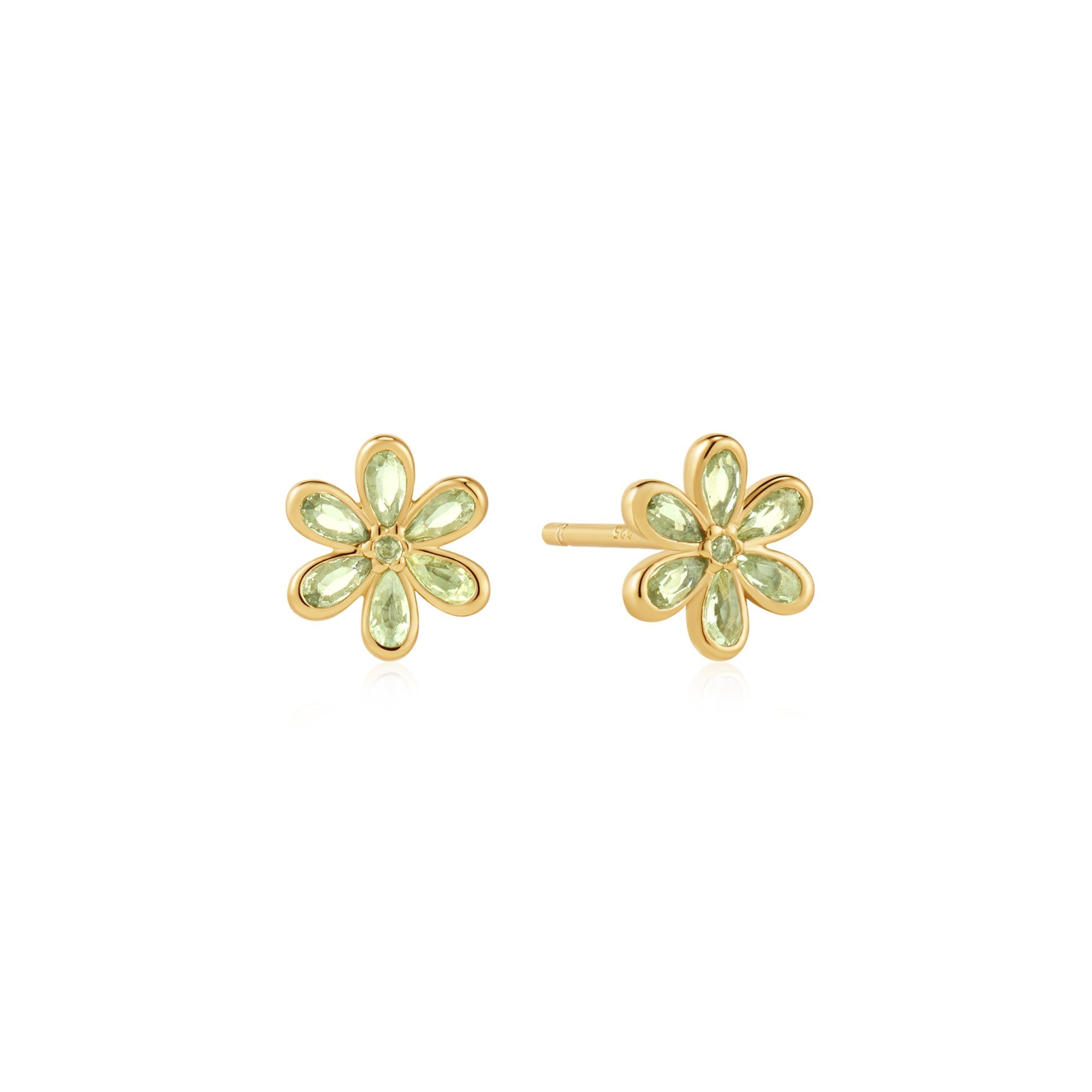 Ania Haie Gold Floral Tassel Drop Stud Earrings