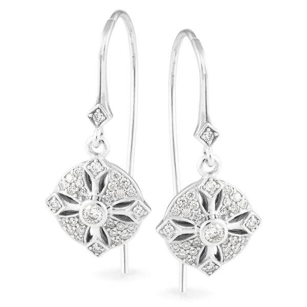 Diamond drop earrings