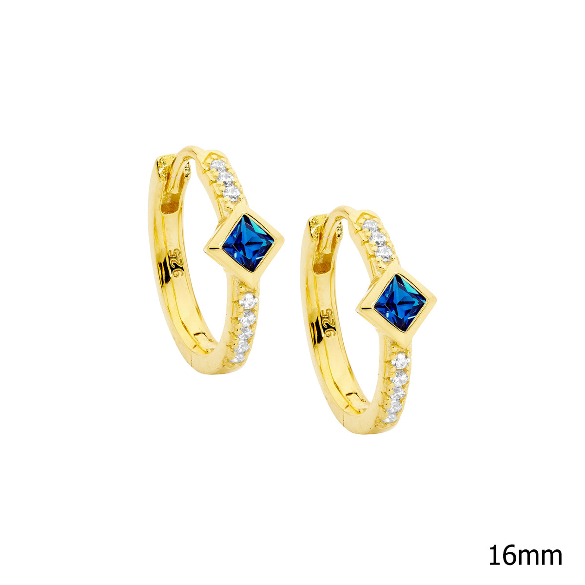 Sterling Silver Cubic Zirconia Hoop Earrings