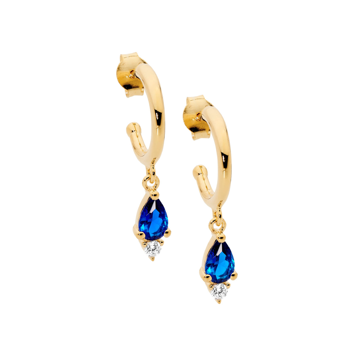 Sterling Silver Cubic Zirconia Hoop Earrings