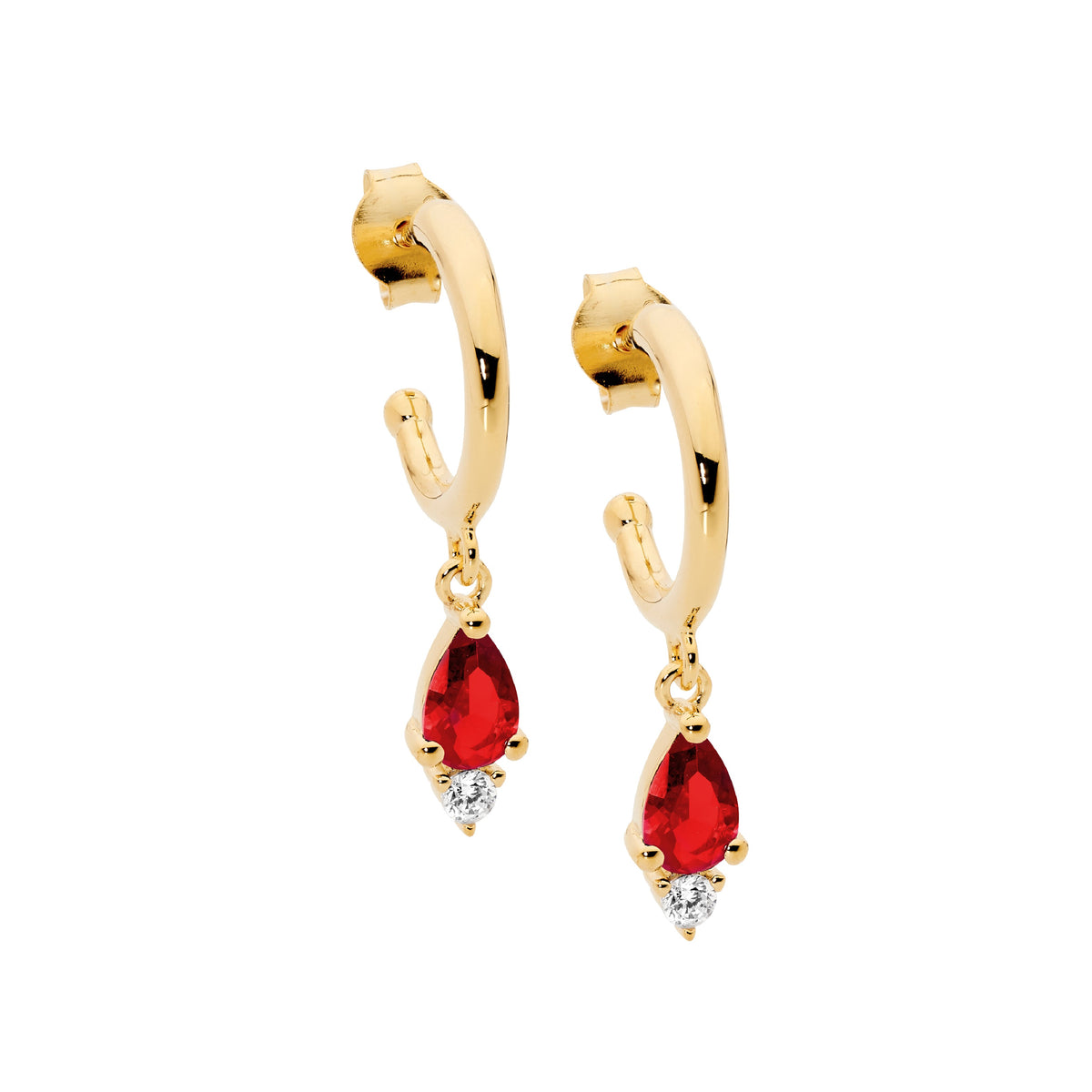Sterling Silver Cubic Zirconia Hoop Earrings