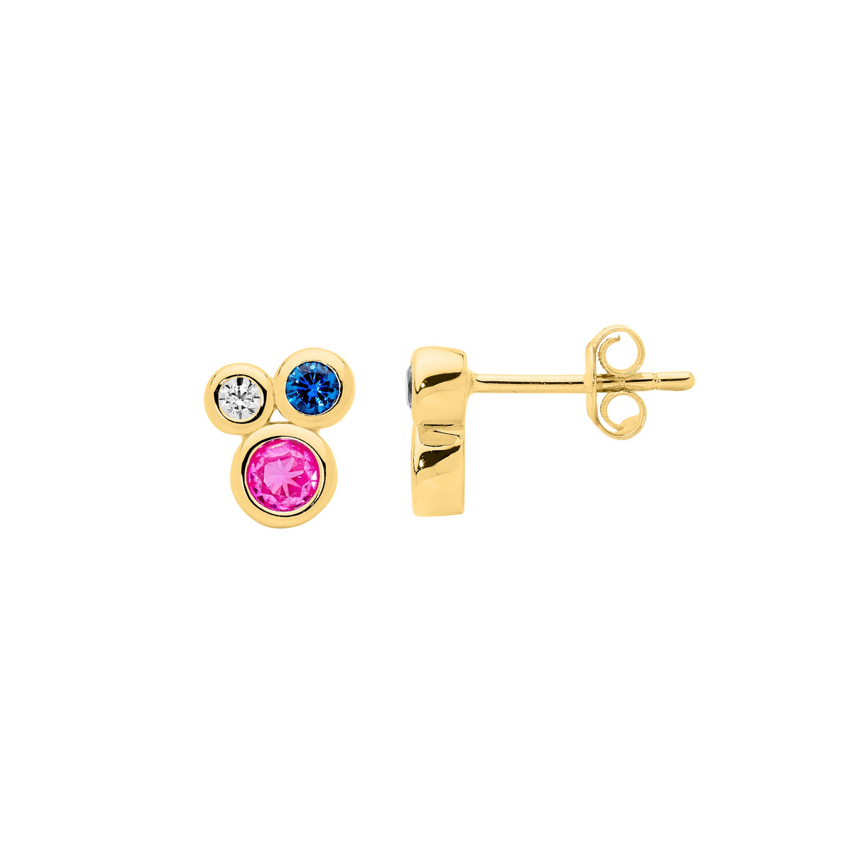 Gold Plated Sterling Silver Cubic Zirconia Earrings
