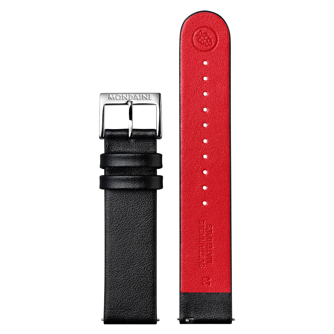 Mondaine Cushion Automatic Black Vegan Leather Watch - MSL.3961B.LBV