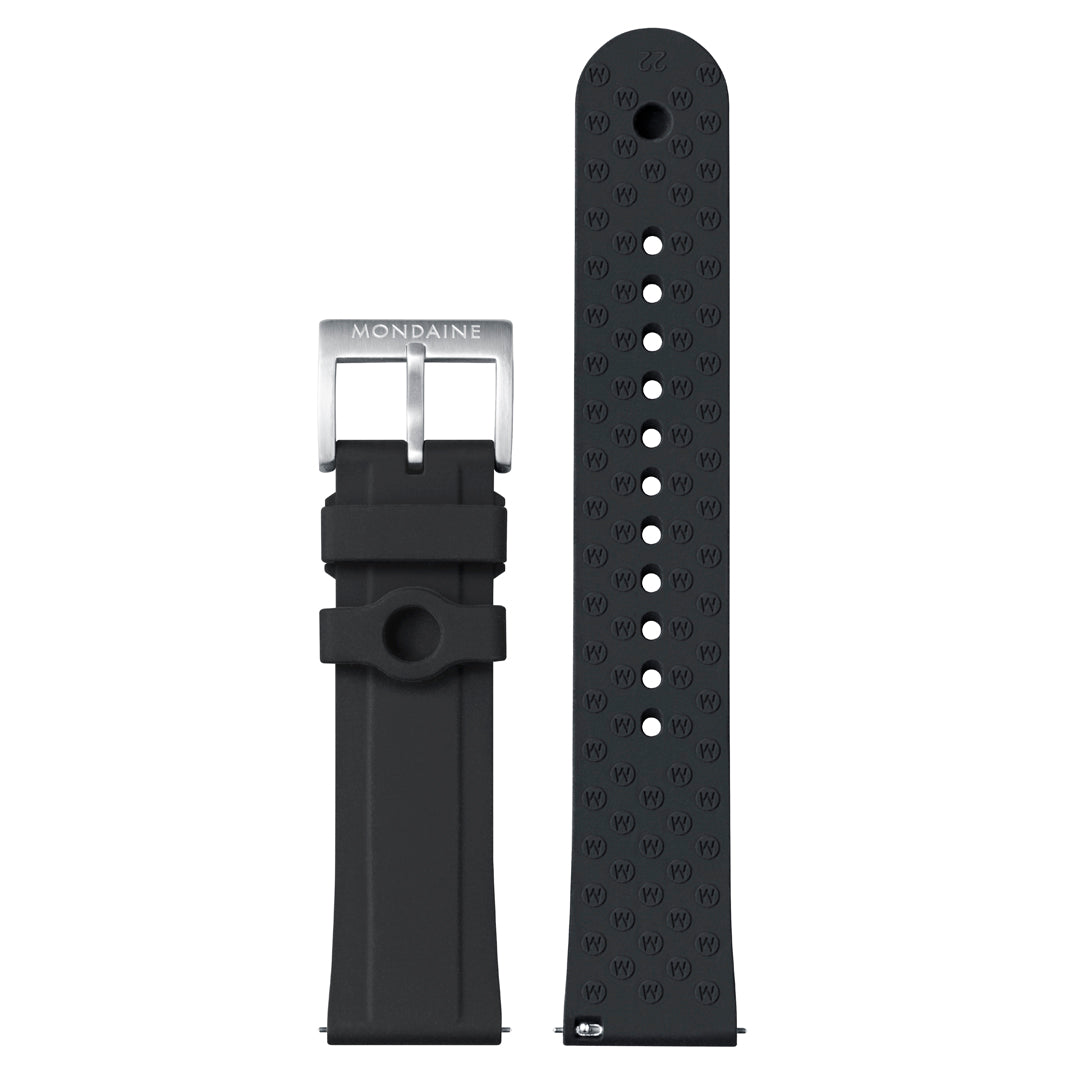 Mondaine Numeri Black Silicon 42mm Watch - MSN.4211B.RB