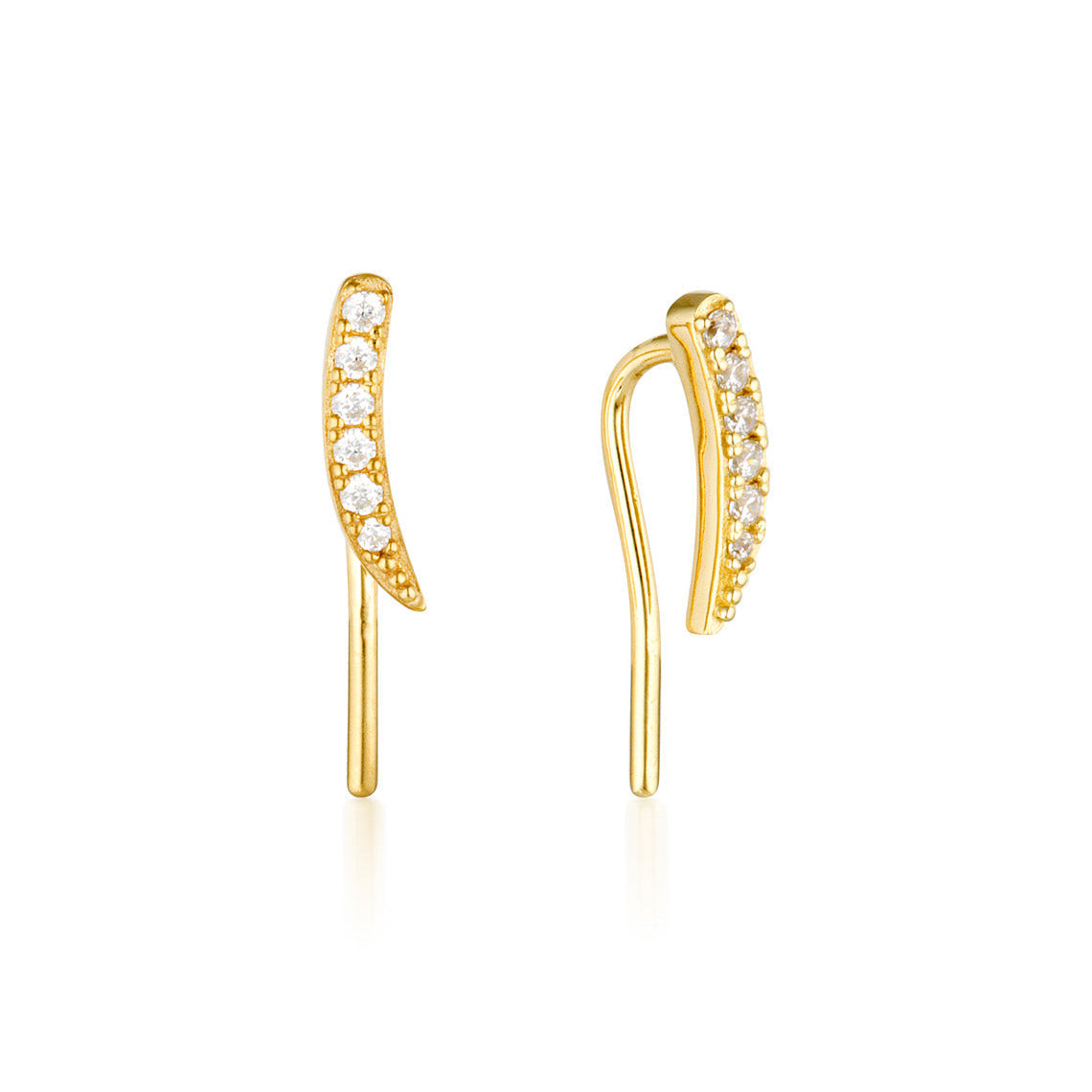 Summer Sorbet Vanilla Vine Earrings Small Gold