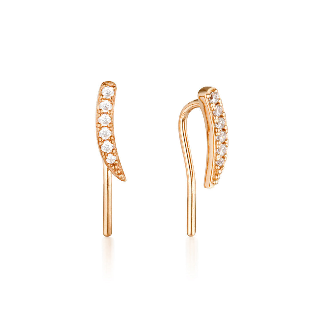 Summer Sorbet Vanilla Vine Earrings Small Rose Gold