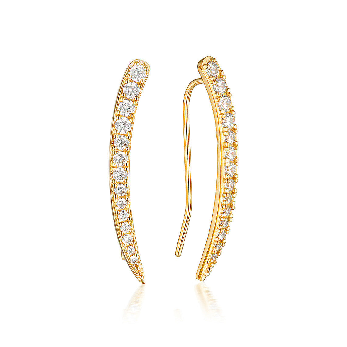 Summer Sorbet Vanilla Vine Earrings Large Gold