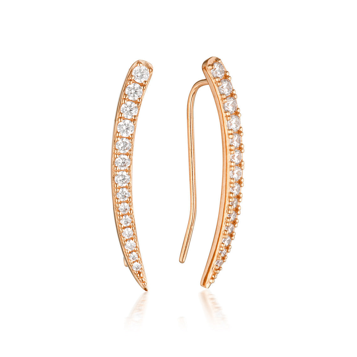 Summer Sorbet Vanilla Vine Earrings Large Rose Gold