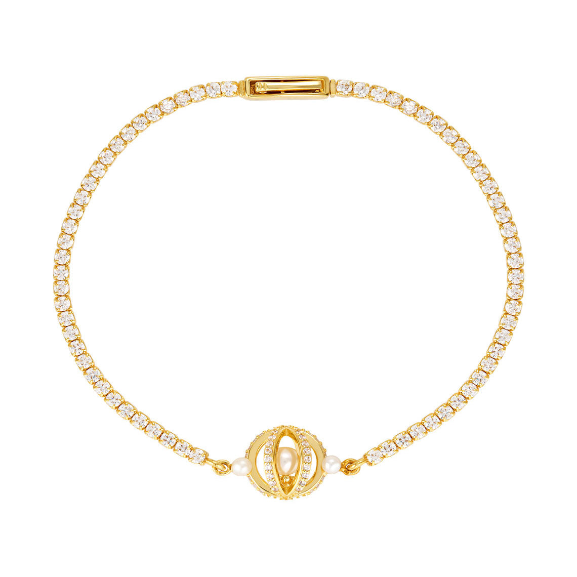 Georgini Majesty Freshwater Pearl Bracelet Gold