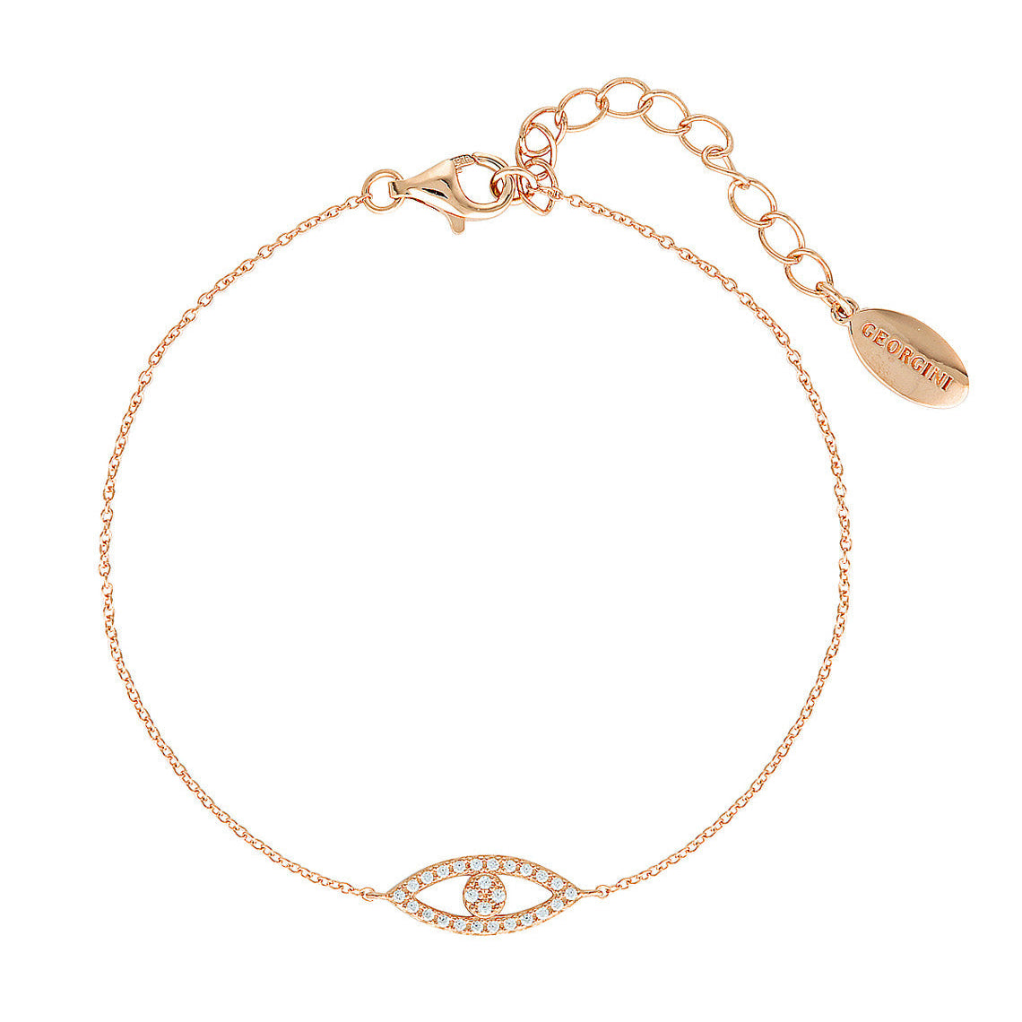 Rock Star Evil Eye Rose Gold Bracelet