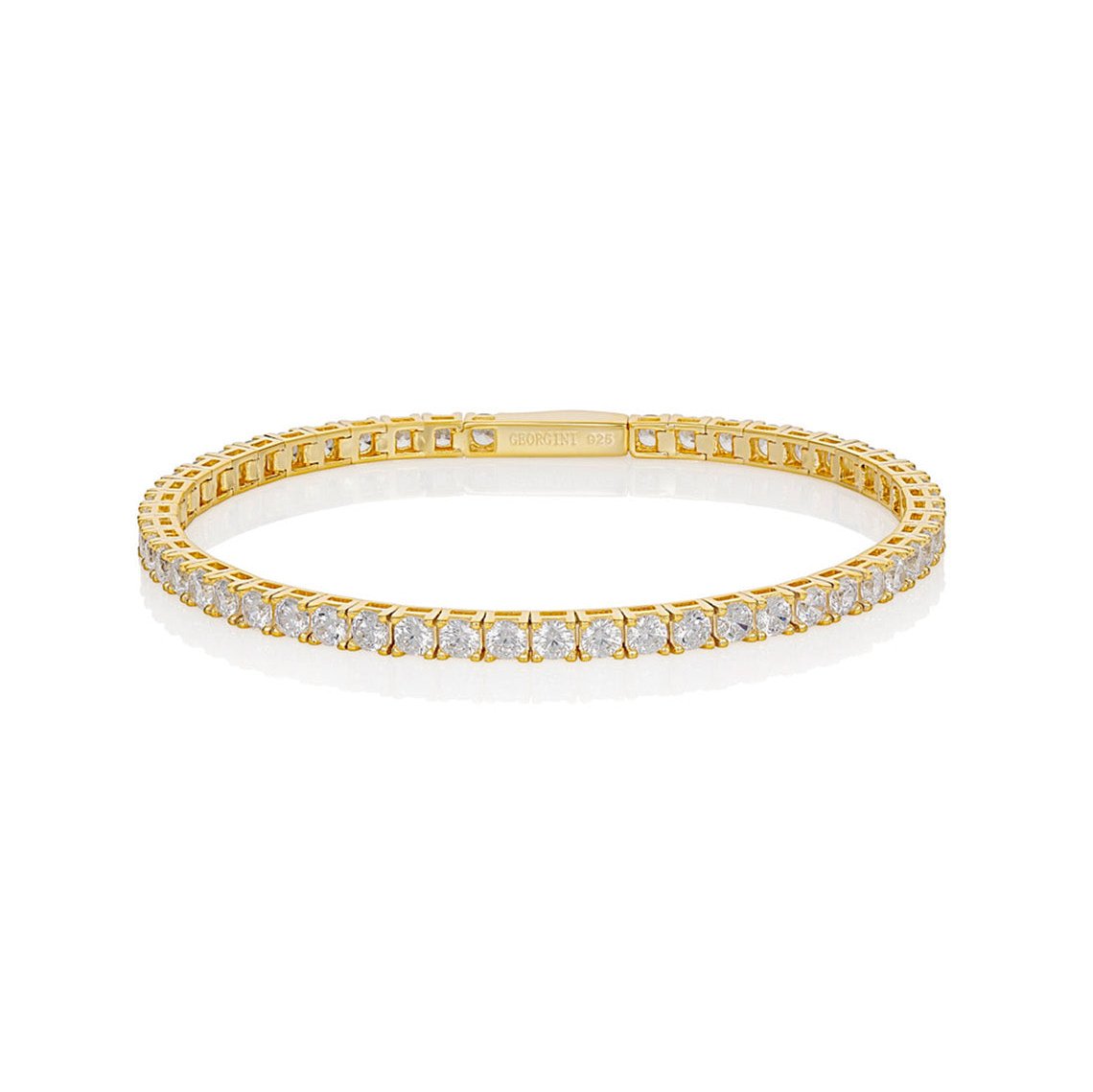 Georgini Selena 3mm Tennis Bracelet Gold Small 16.5cm