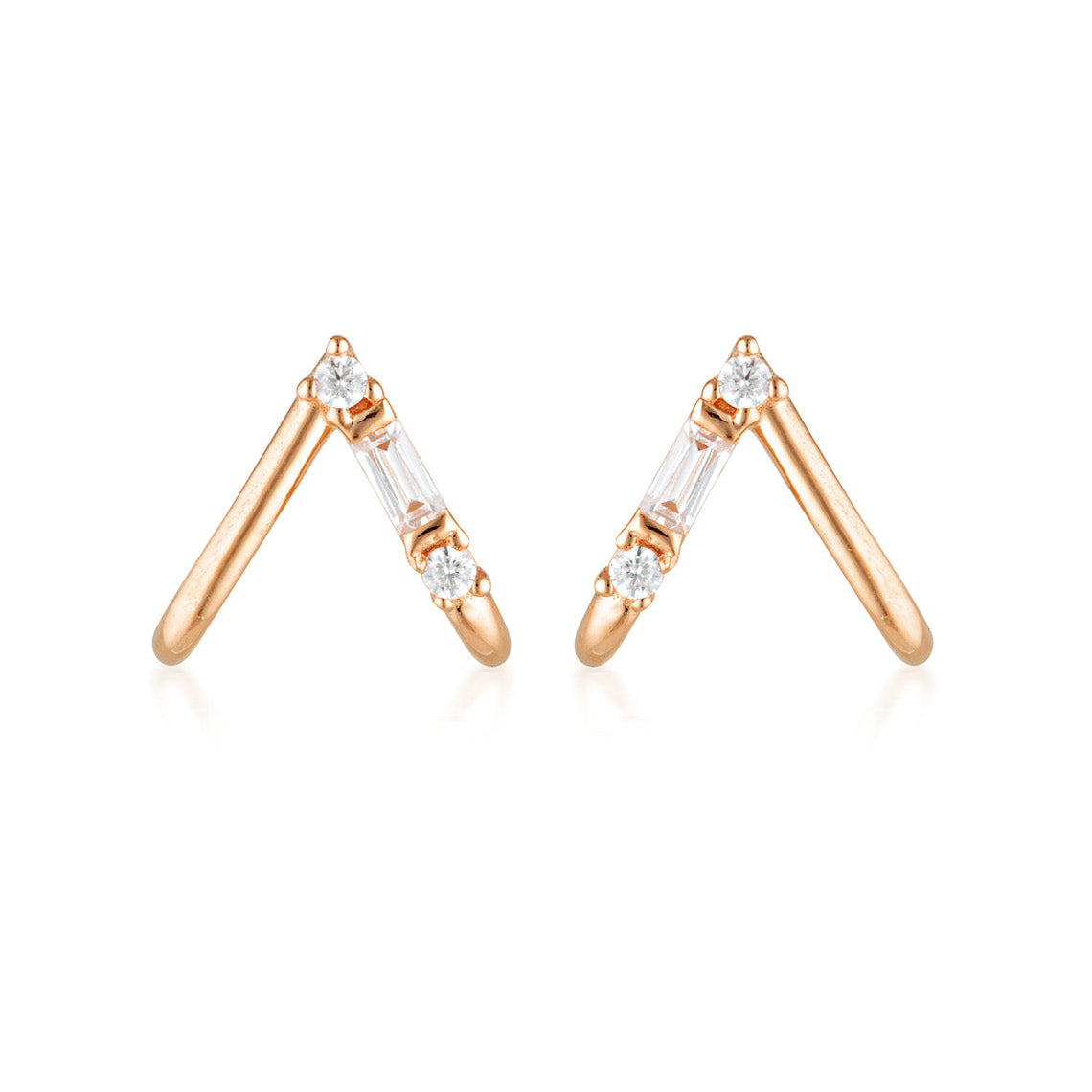 Georgini The Layered Edit Tiga Earrings Rose Gold