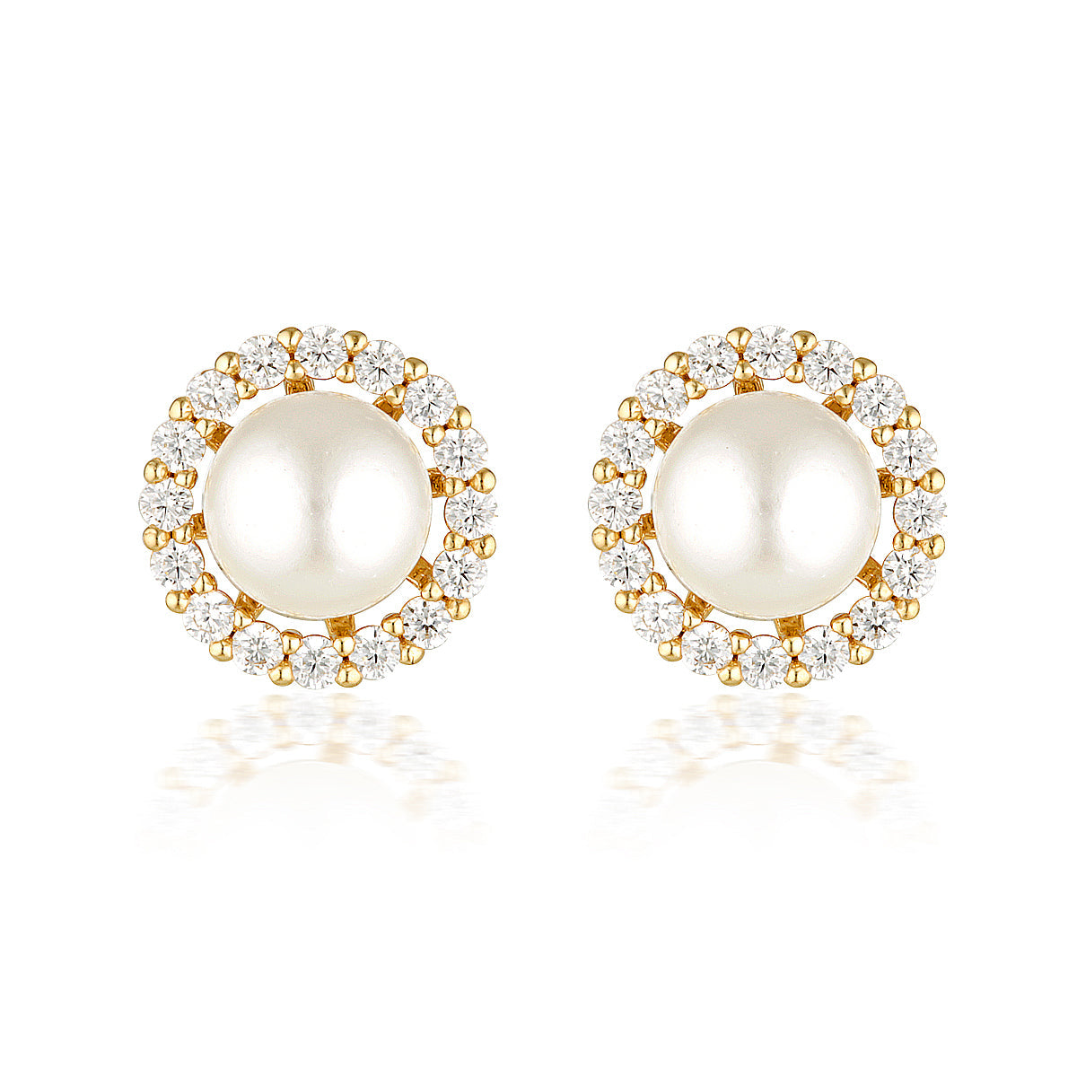 Noel Nights Esteem Pearl Earrings Gold