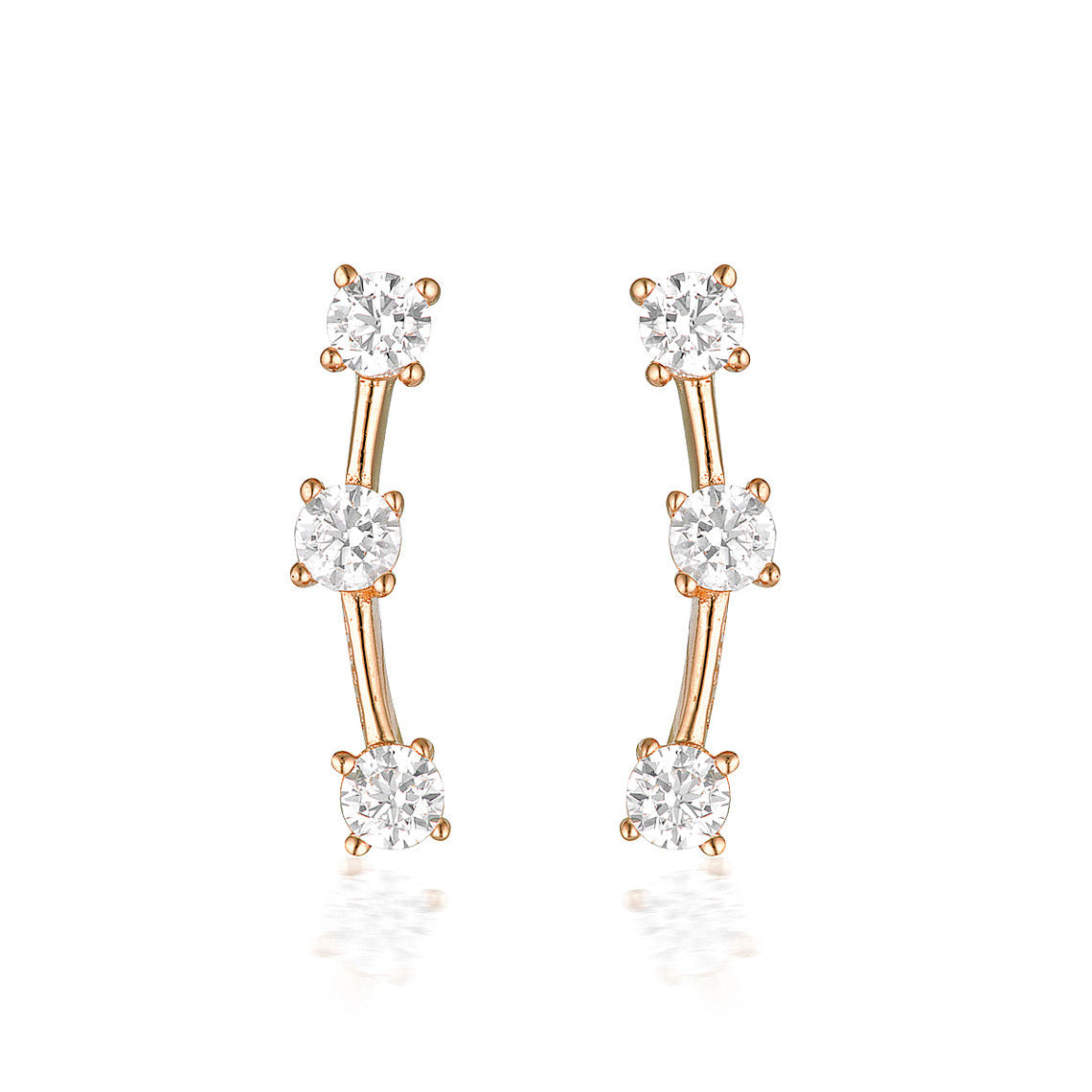 Noel Nights Tinsel Earrings Rose Gold