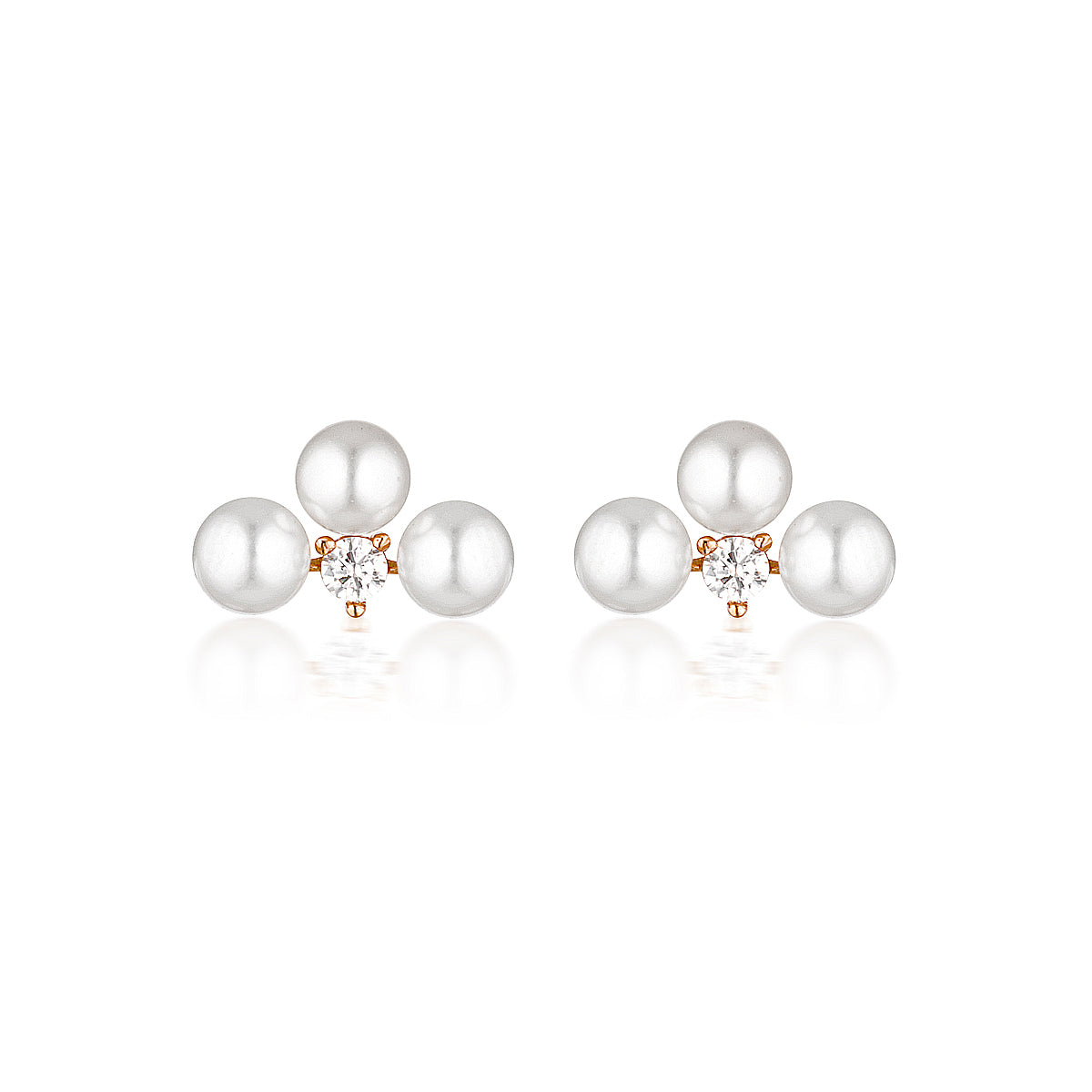 Noel Nights Holly Earrings Rose Gold