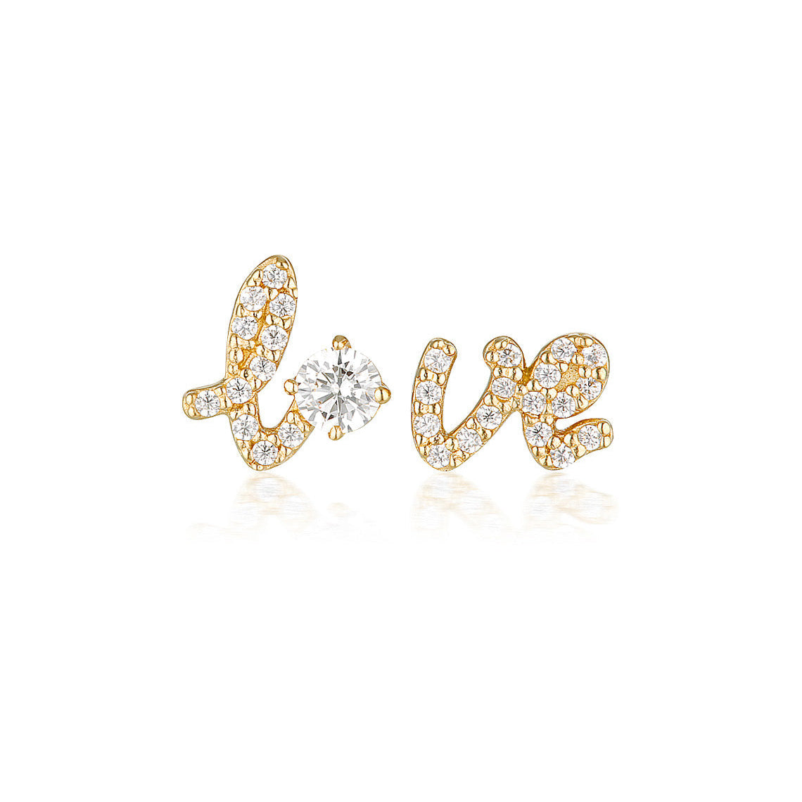 Noel Nights Love Earrings Gold