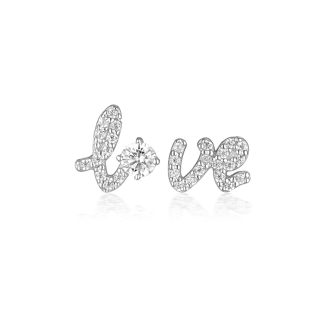 Noel Nights Love Earrings Silver
