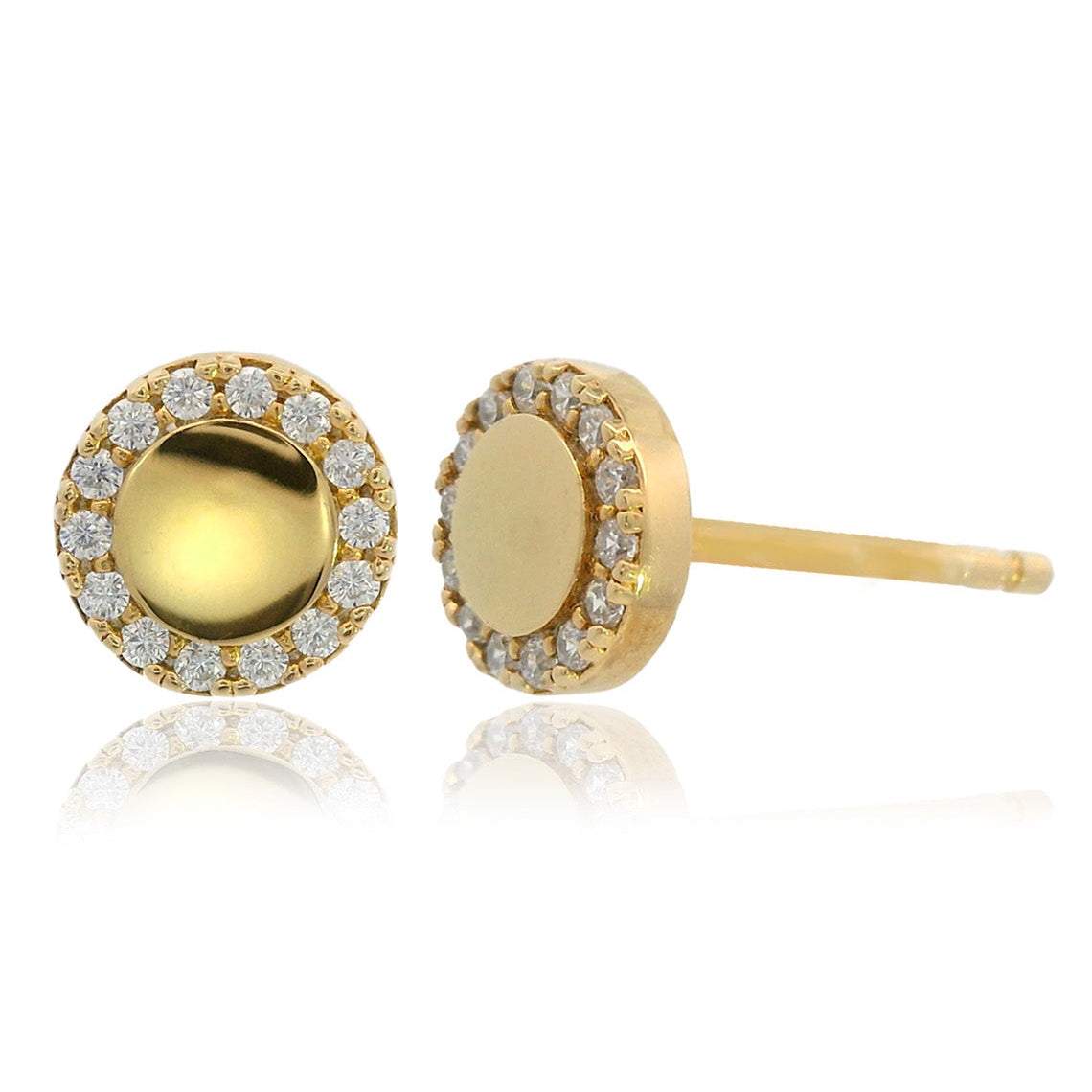Chic Noel High Shine Stud Earrings Gold