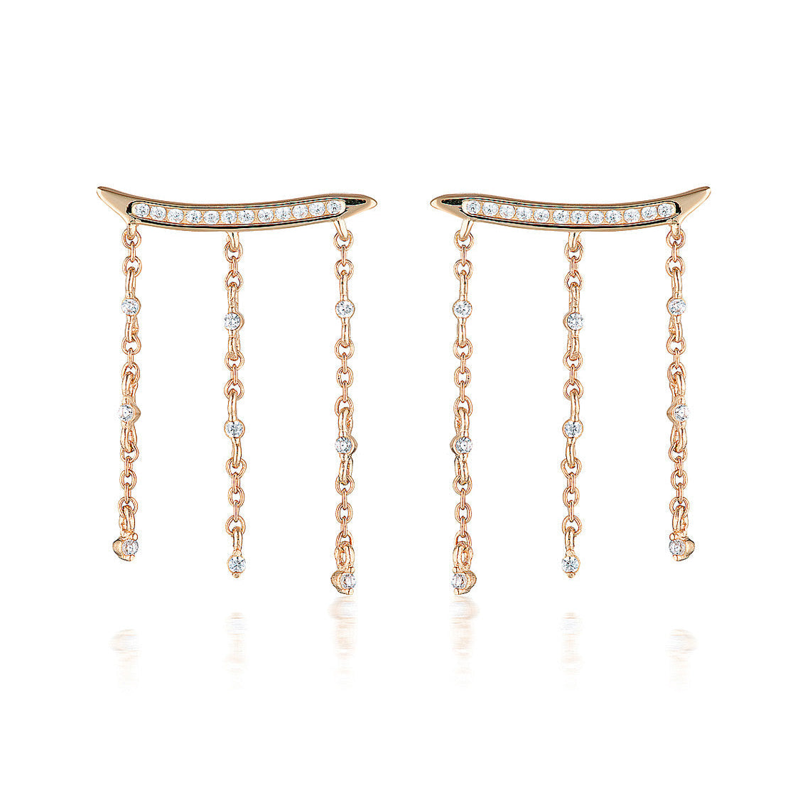 Red Carpet Billboard Earrings Rose Gold