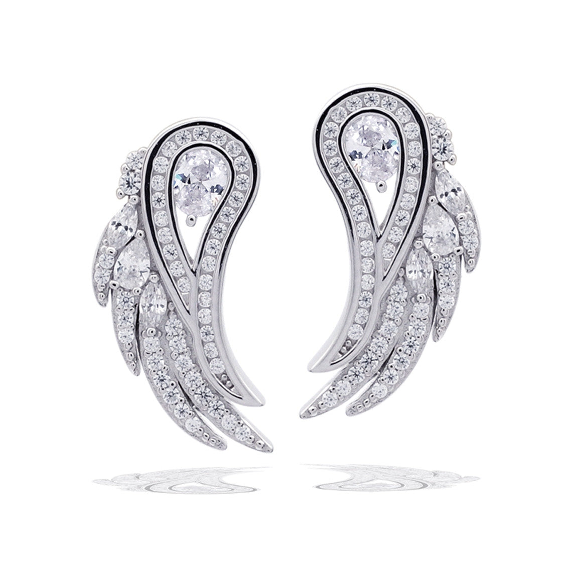 A Christmas Journey Angelic Earrings Silver