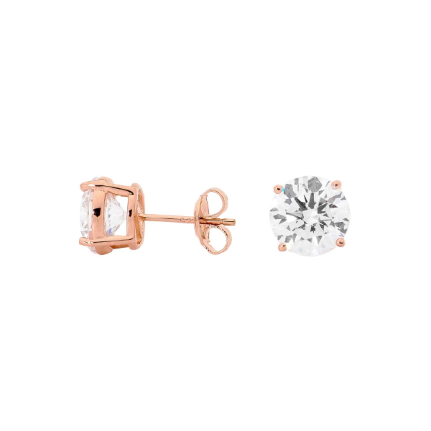 Round Stud Rose Gold 9mm