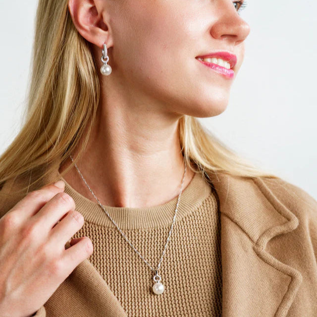 Adagio Pearl Duo Pendant Silver