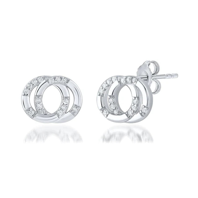 Georgini Alchemy Couture Link Earrings Silver