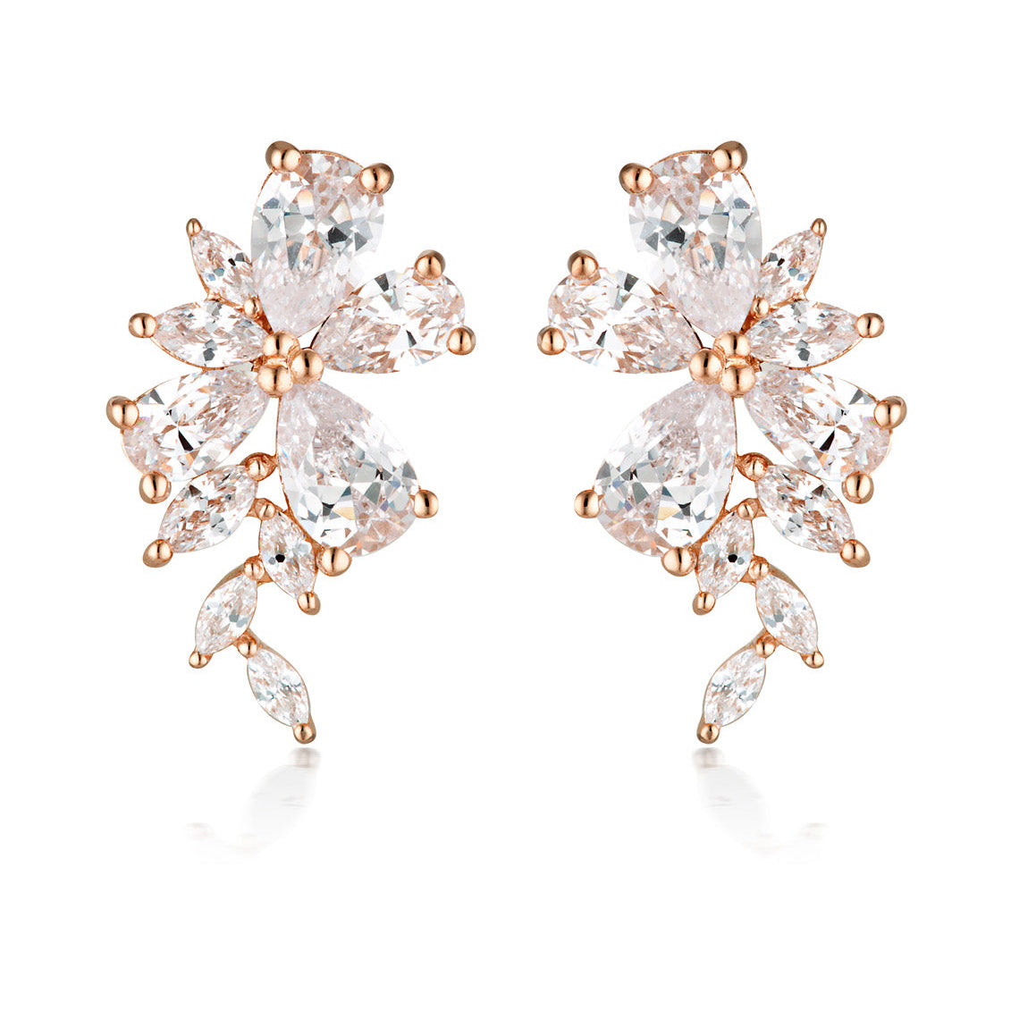 Iconic Bridal Hyacinth Earrings Rose Gold