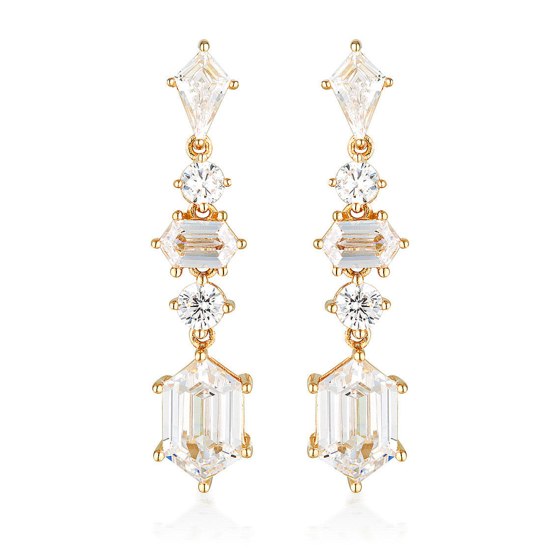 Rock Star Sword Gold Earrings