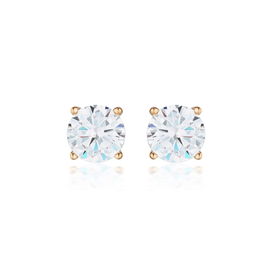Moissanite Studs 2tcw in 9ct Rose Gold