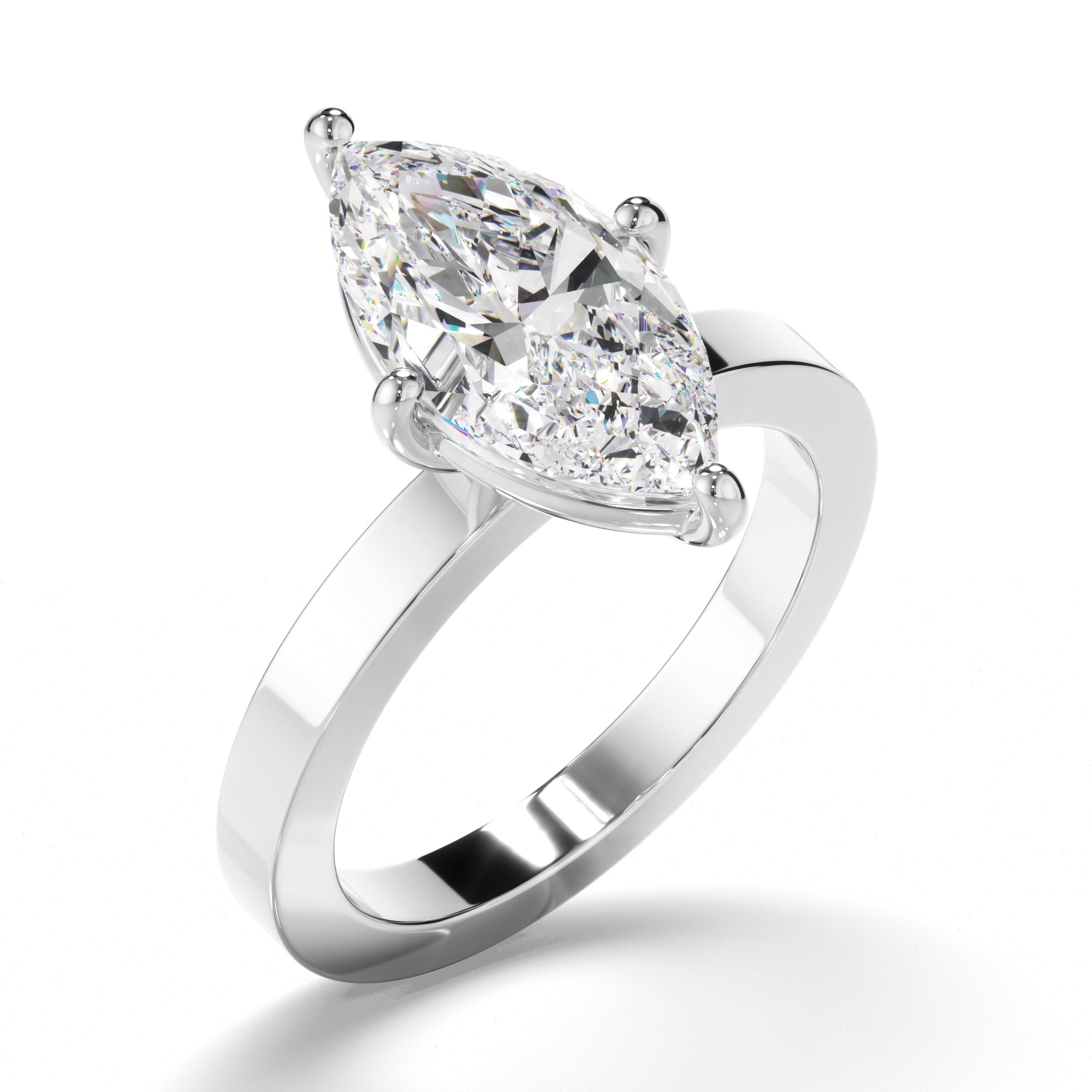 Marquise Cut Diamond Solitaire Engagement Ring