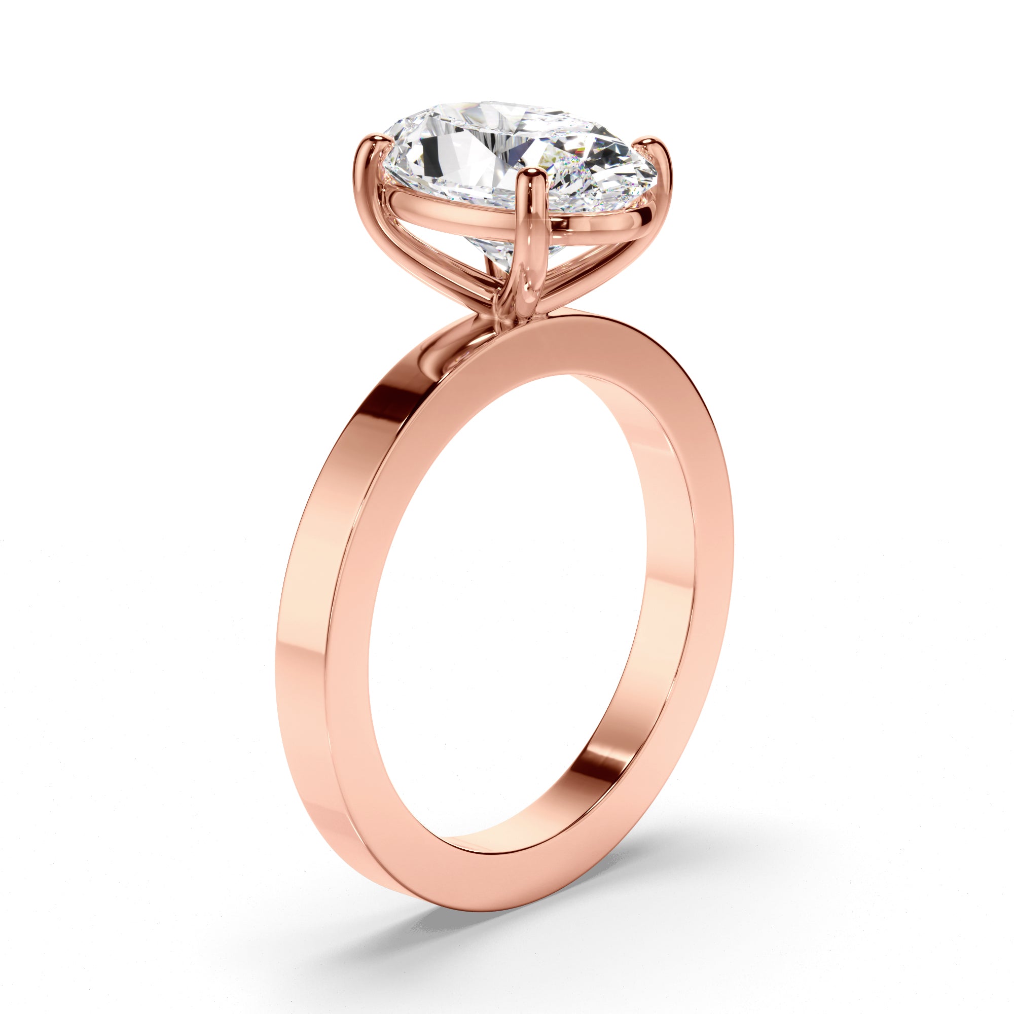 Oval Cut Diamond Solitaire Engagement Ring
