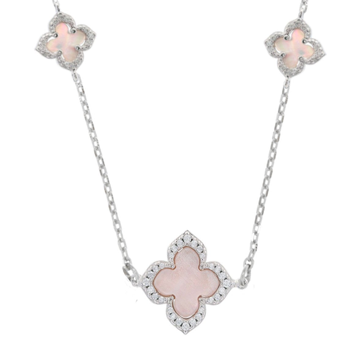Georgini Sydney Soiree Fairwater Mother of Pearl Deluxe Necklace Silver